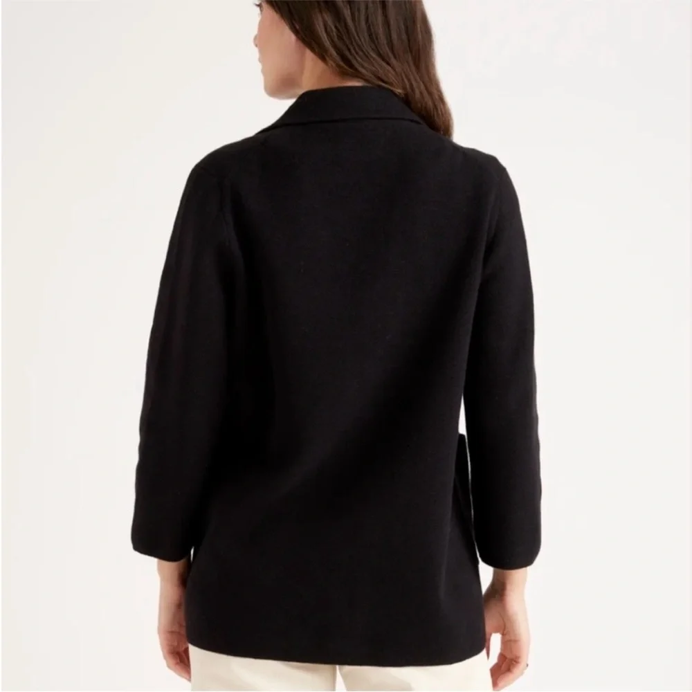 Quince 100% Organic Cotton Black knit Blazer - Picture 2 of 4